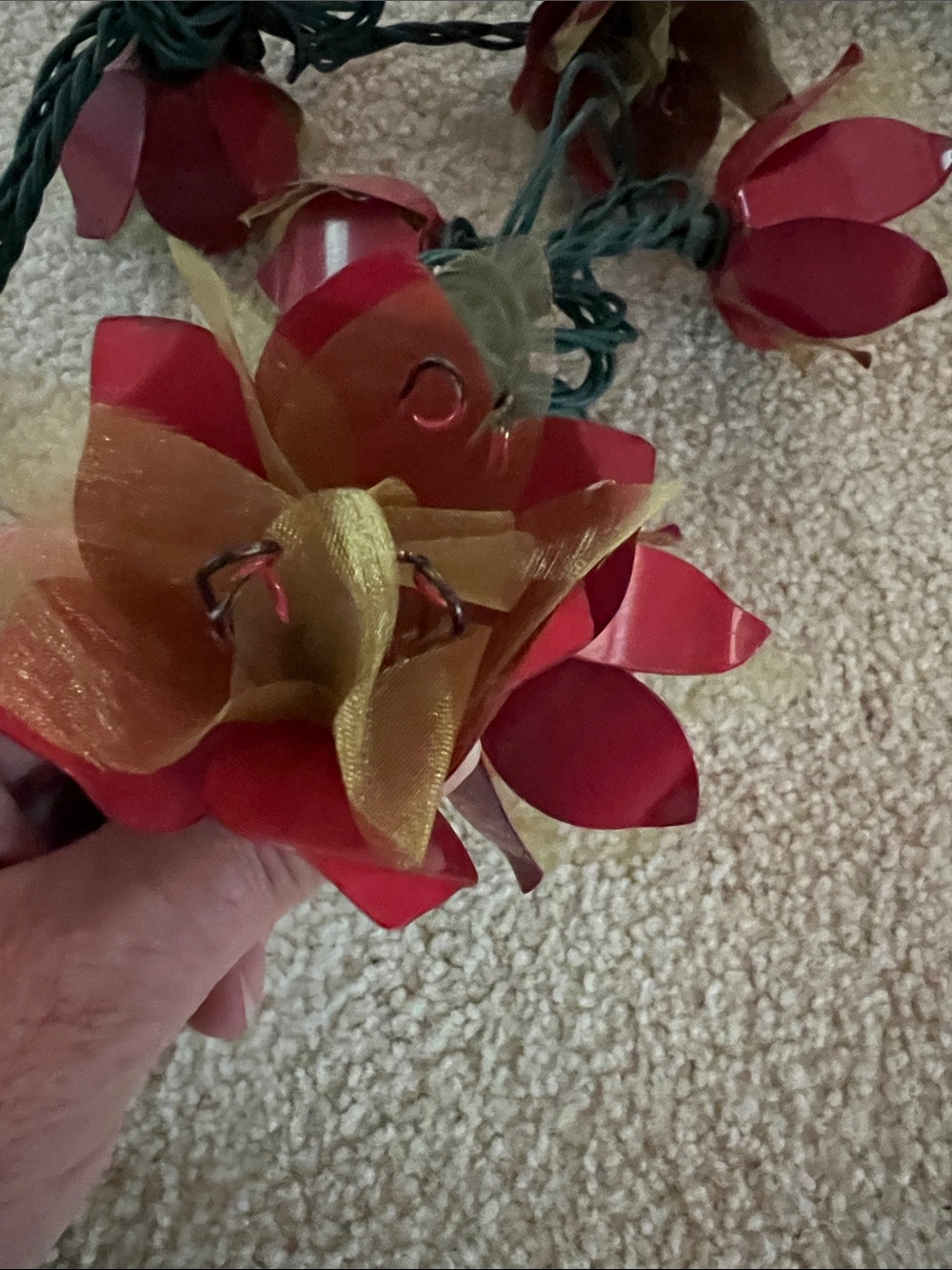 Red Flower String Lights - brand new - Picture 3 of 6